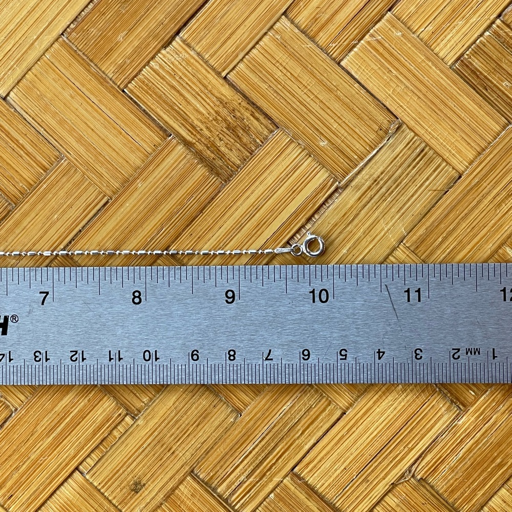 925 ankle bracelet faceted 1980s 10" - Picture 4 of 7